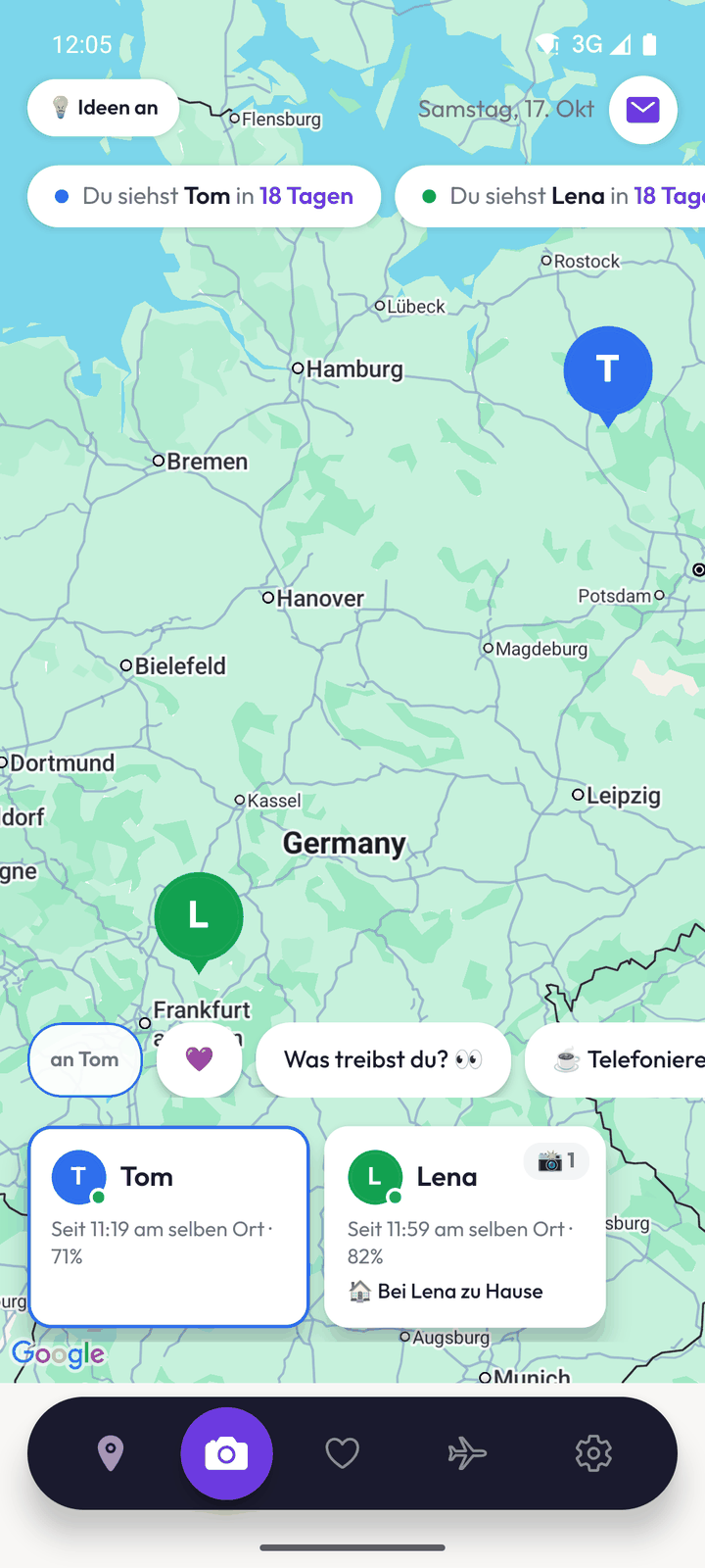 Die Karte in Cozyo mit Lena und Tom
