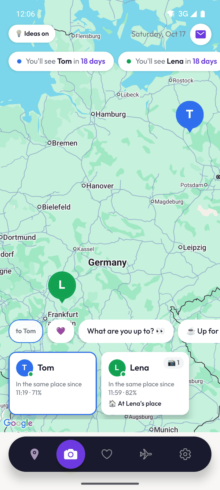 The map in Cozyo with Lena and Tom